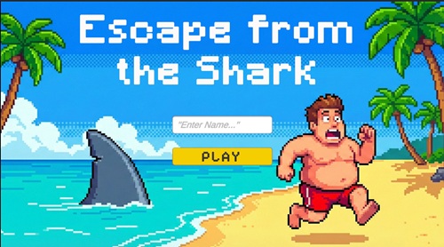Escape from the Shark — pixel art Android game developed by MonkeyDoor